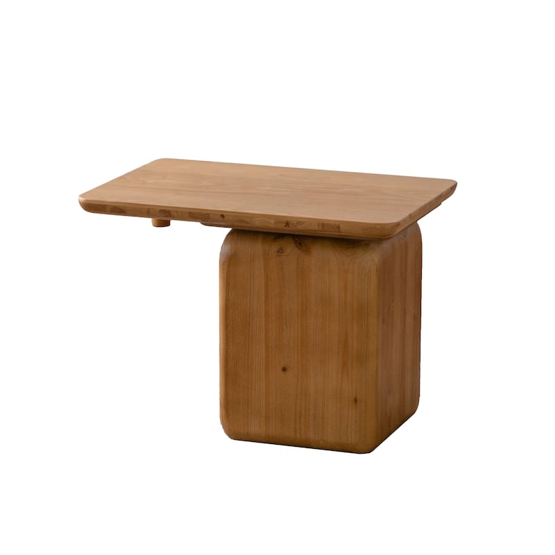 Vintage Fashion Style Square Coffee Table Set with Wood Grain Finish(Set of 2)