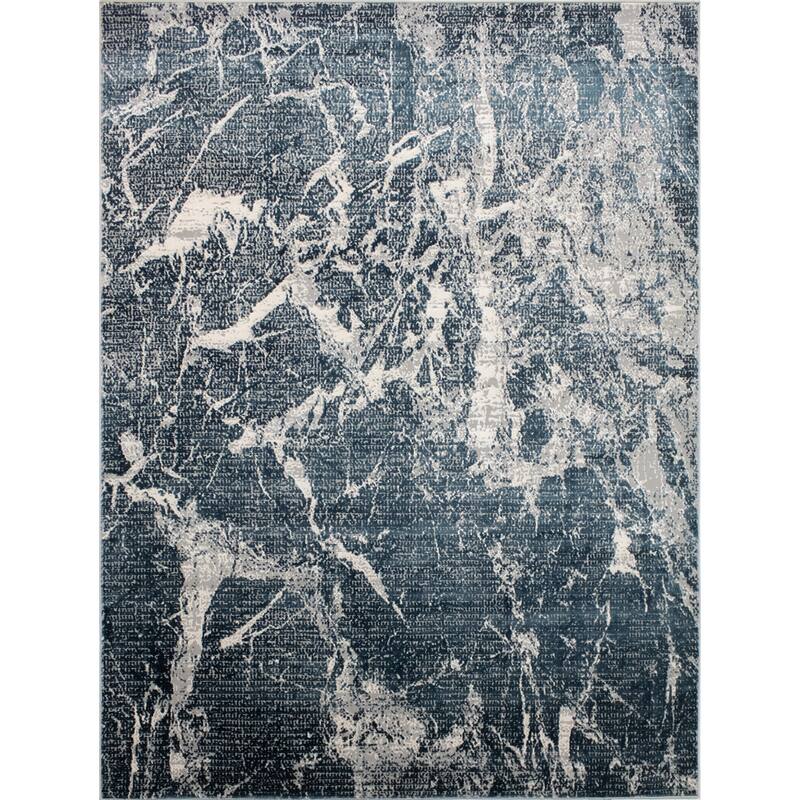 Noori Rug Louis High-Low Ayden Rug - 8'8" x 12'3" - Blue/Grey