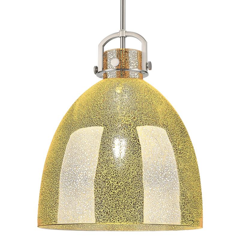 Innovations Lighting 410-1SL-G412-16ME Newton Bell 16" Wide Pendant - Satin Nickel