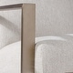 preview thumbnail 7 of 6, Uttermost Wills 30" Wide Stainless Steel Framed Fabric Upholstered Arm