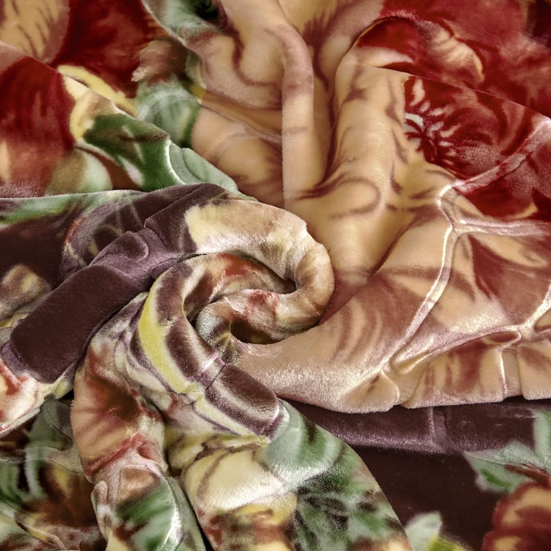 Plush Raschel Korean Printed Fleece Blanket