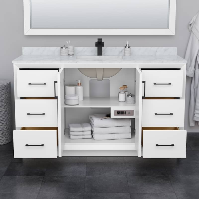 Wyndham Collection WCF414160S-VCA-UNSM58 Strada 60" Free Standing