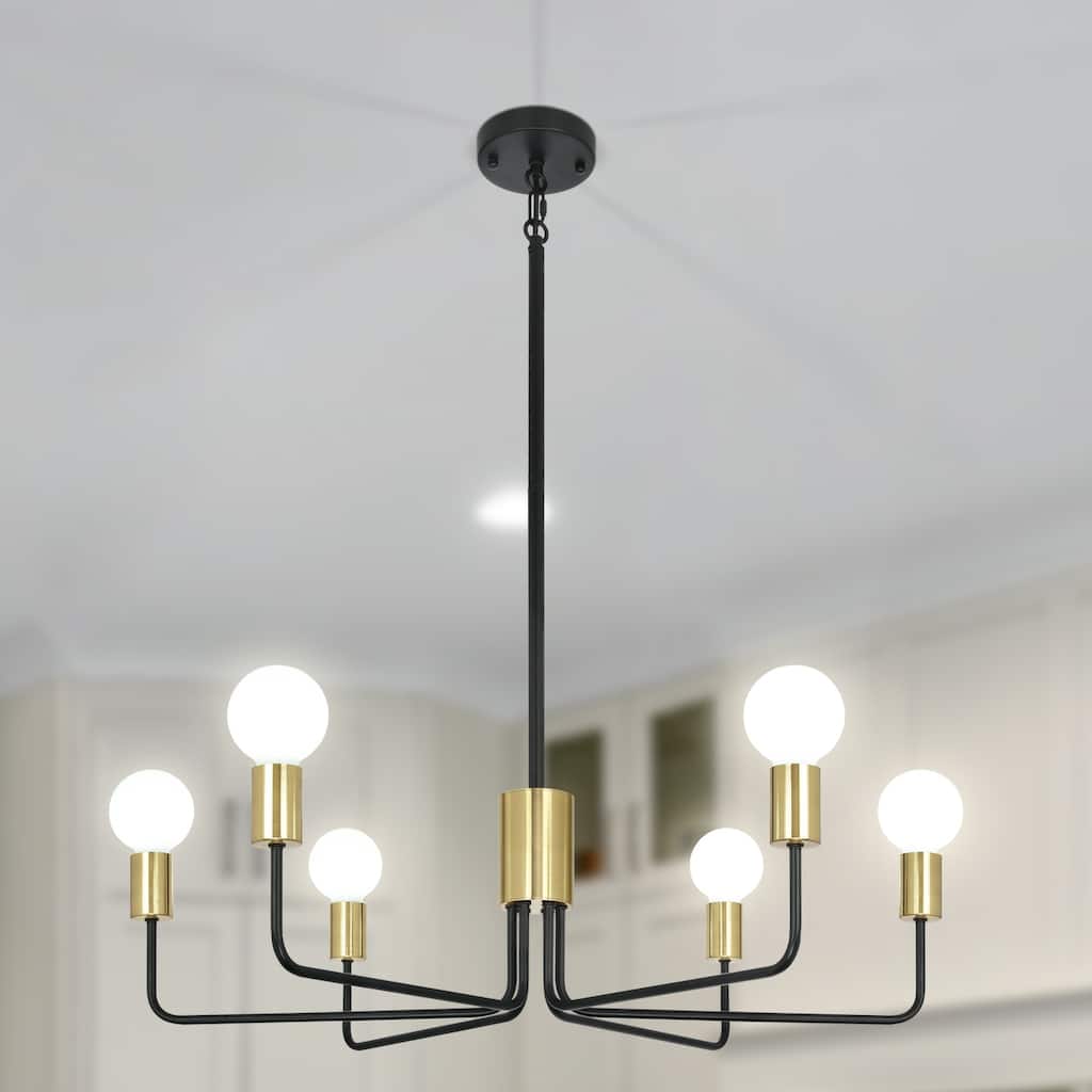6-Light 30.15"W Kitchen Island Modern Chandeliers for Living Room
