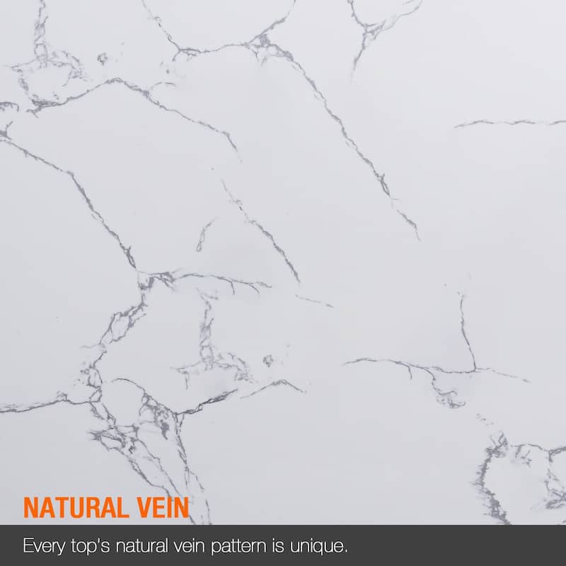 Enchantlace 31 Inch Engineered Marble Vanity Top with Sink