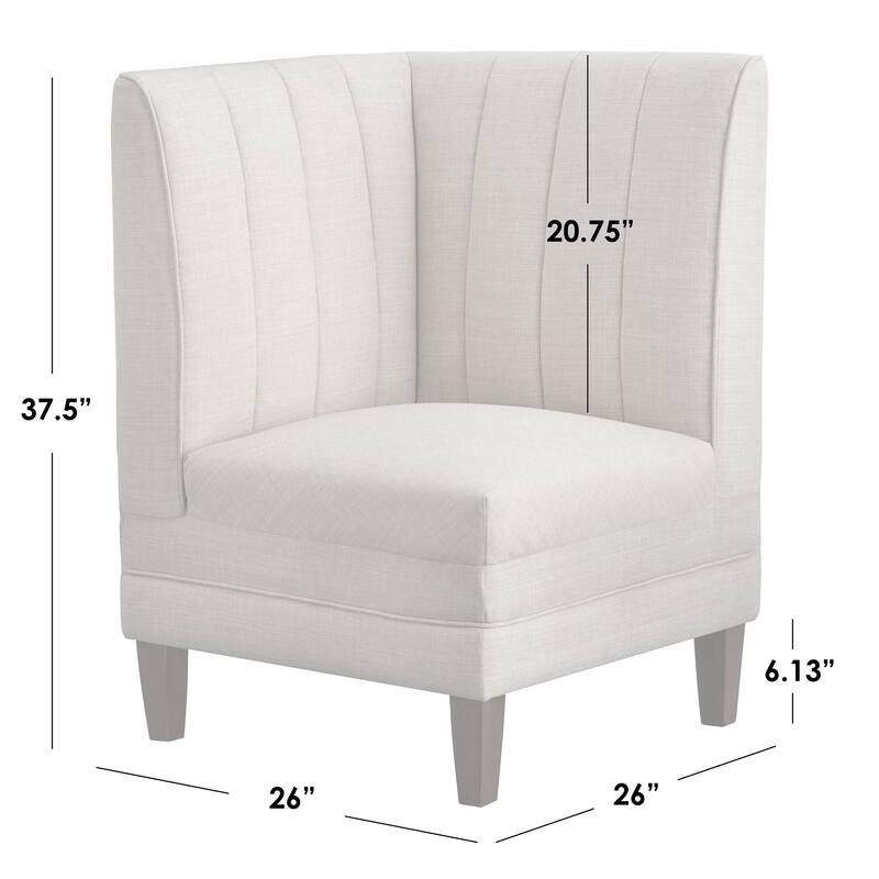 Lifestorey Kerrington 4-Piece Channel Back Upholstered Banquette Set