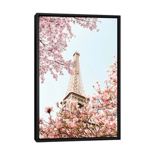 iCanvas "Eiffel Tower Blossoms" by Grace Digital Art Co Framed - Bed ...