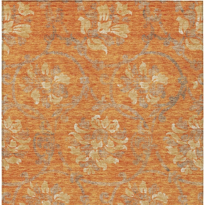 HomeRoots Floral Traditional Rectangle Outdoor Rug