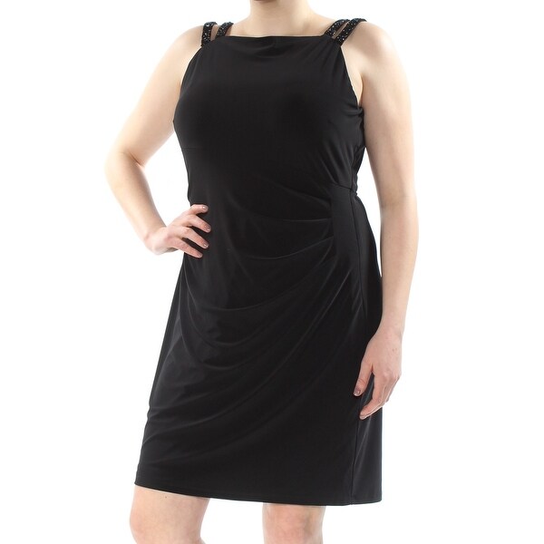 Black shift dress size 18 clearance