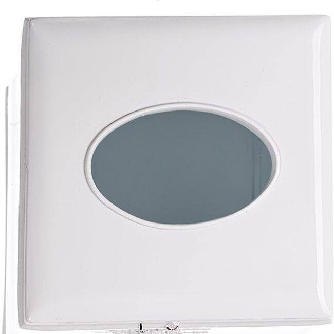 Creative Scents Vanda White Tissue Box Cover Square with Bottom Slider