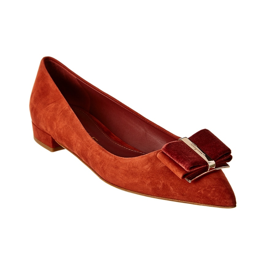 ferragamo suede flats