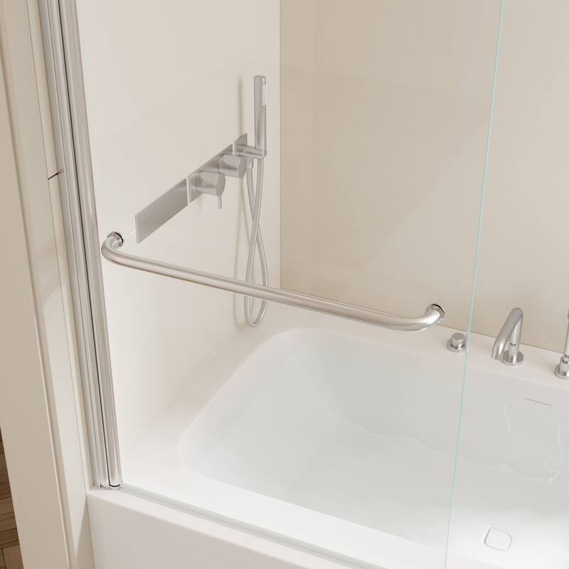 Rise and down rotation shaft door Shower Doors