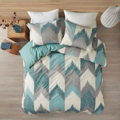 INK+IVY Alpine Aqua 3 Piece Duvet Cover Mini Set