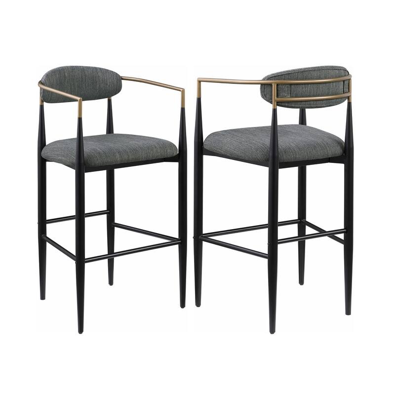Renfroe Upholstered Stool with Metal Leg