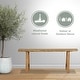 preview thumbnail 7 of 6, Artissance 43"L Natural Wood Indoor Outdoor Small Noodle Bench, Entryway Hallway Patio Seating