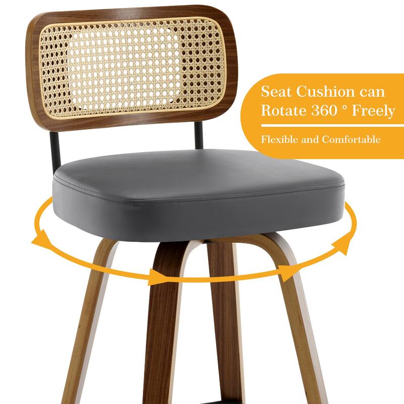 26"/29" Swivel Bar Stools/ Counter Stools with Bentwood Legs