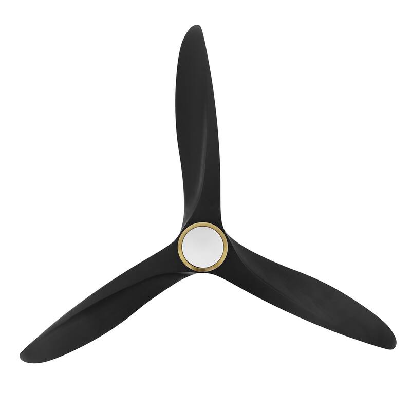 WINGBO 60 Inch DC Ceiling Fan with Lights and Remote Control, 3 Reversible Carved Wood Blades, 6-Speed Noiseless DC Motor