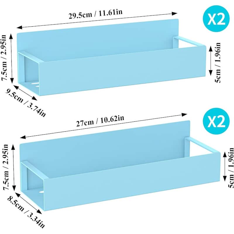 4 Pack Magnetic Spice Storage Rack Organizer for Refrigerator and Oven