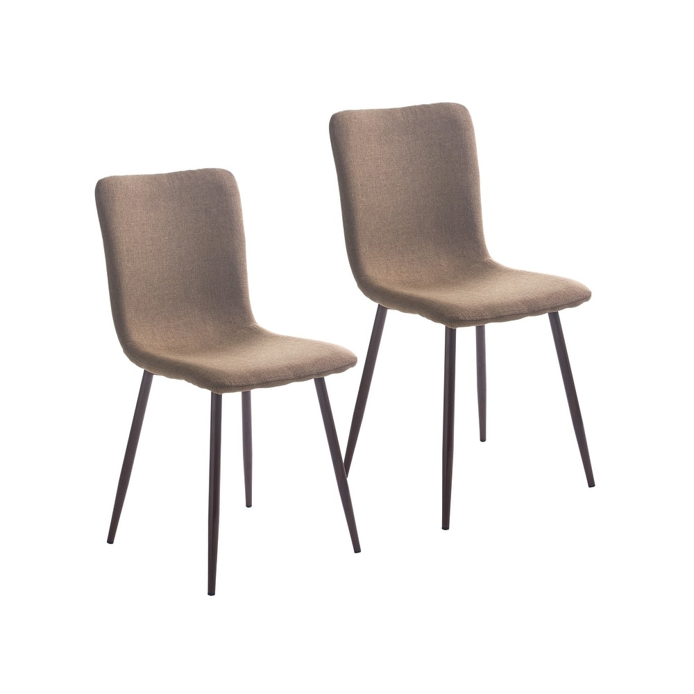 Porthos Home Lexi Dining Chairs Set of 2, Fabric Upholstery, Iron Legs