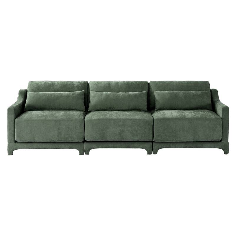 GDFStudio - Calliope Three-Seater Chenille Sofa