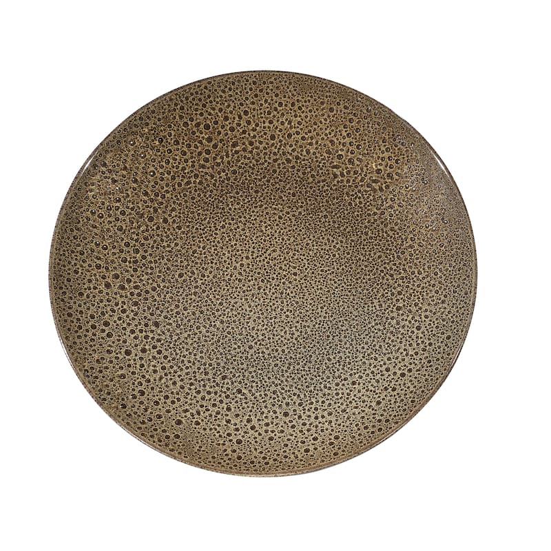 Red Vanilla Art Brown Coupe Service Platter
