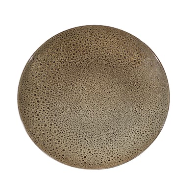 Red Vanilla Art Brown Coupe Service Platter