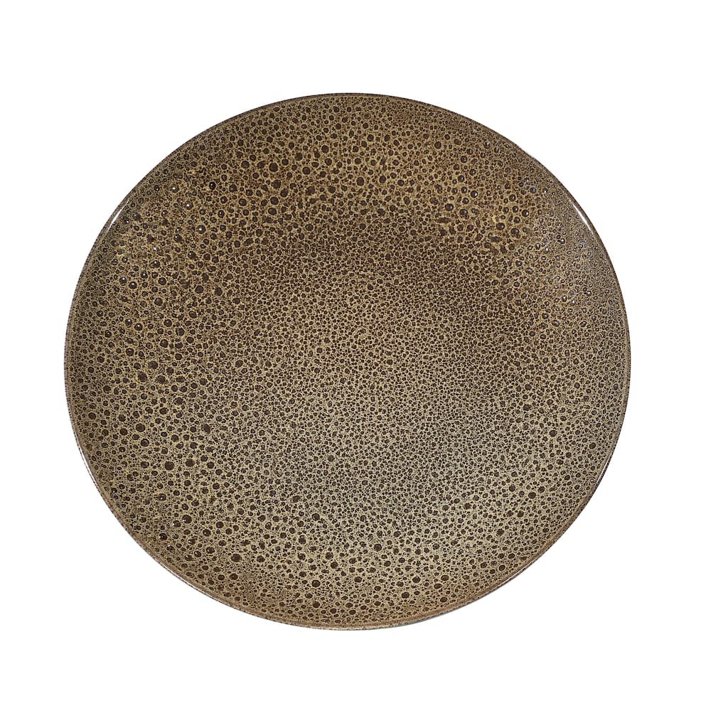 Red Vanilla Art Brown Coupe Service Platter