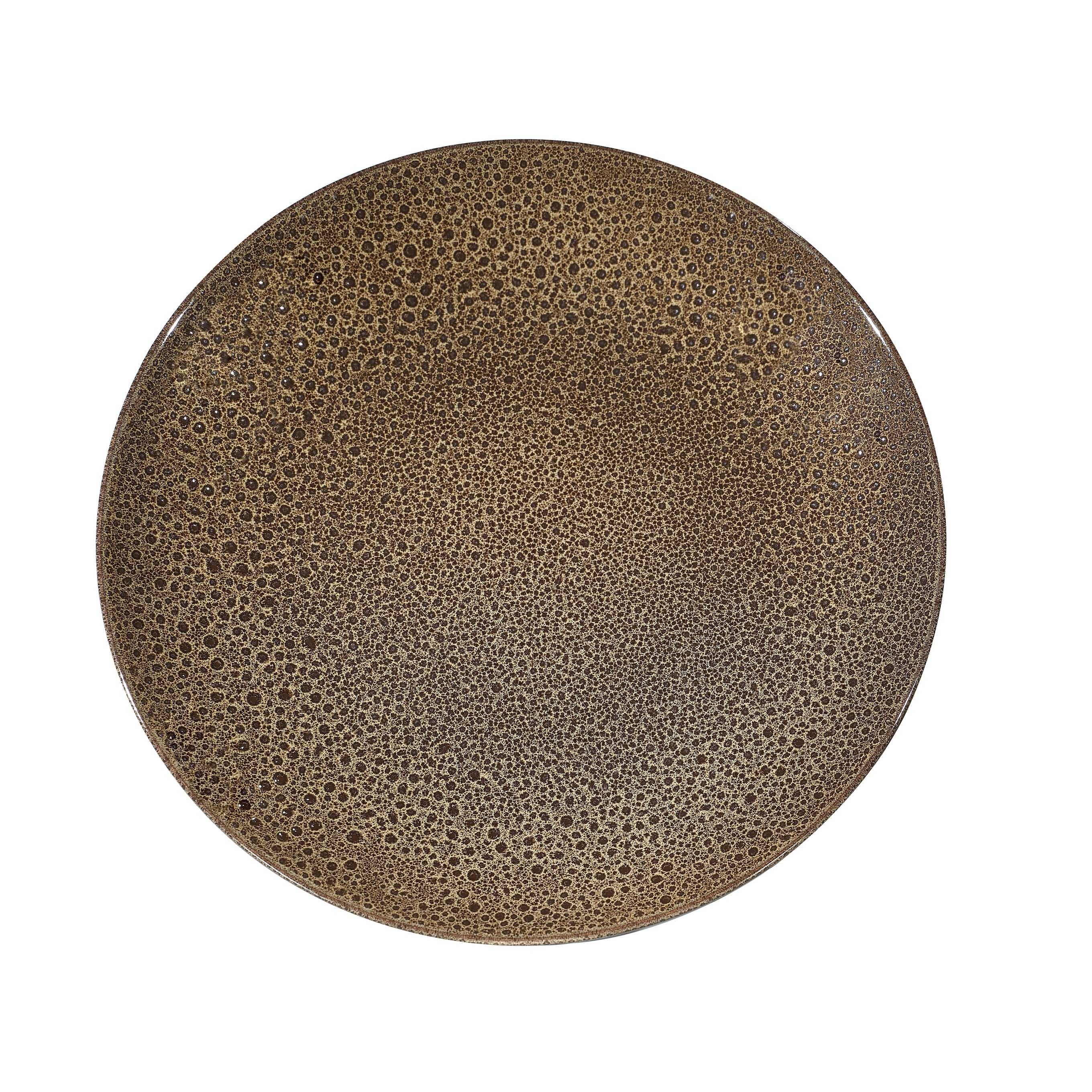 Red Vanilla Art Brown Coupe Service Platter