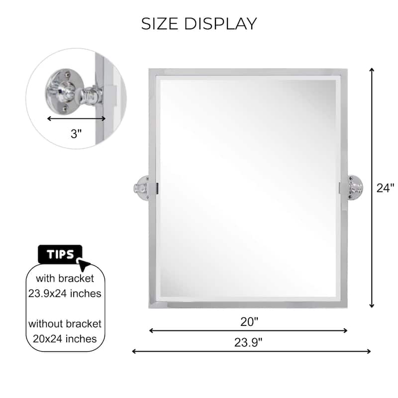 TEHOME Blakley Rectangle Metal Wall Mirror