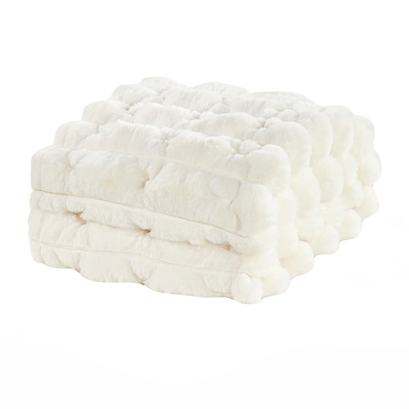 Home Soft Things Super Soft Fluffy Textured FauxFur Throw Blanket
