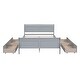 preview thumbnail 44 of 158, (Twin/Full/Queen)Curved Legs Design Platform Bed Frame with 4 Drawers