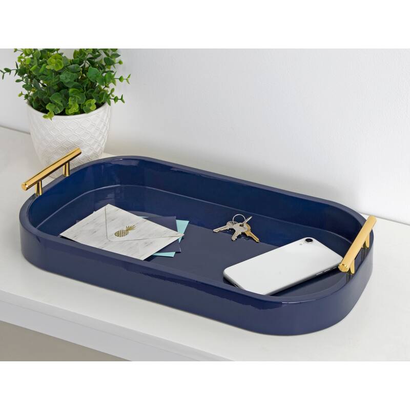 Kate and Laurel Lipton Radius Rectangle Tray - 10x18