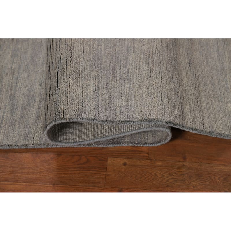 Gray Modern Gabbeh Oriental Area Rug Handmade Wool Carpet - 4'10" x 6'5"