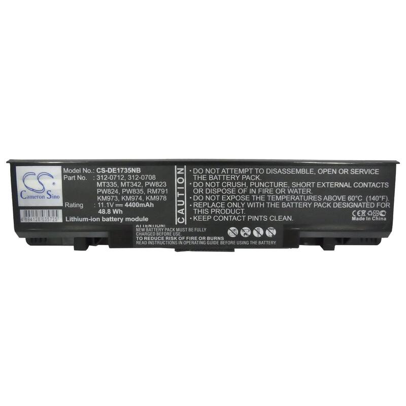 Battery for DELL Studio 1735 312-0708 312-0711 312-0712 KM973 KM974 KM978 MT335 - Black
