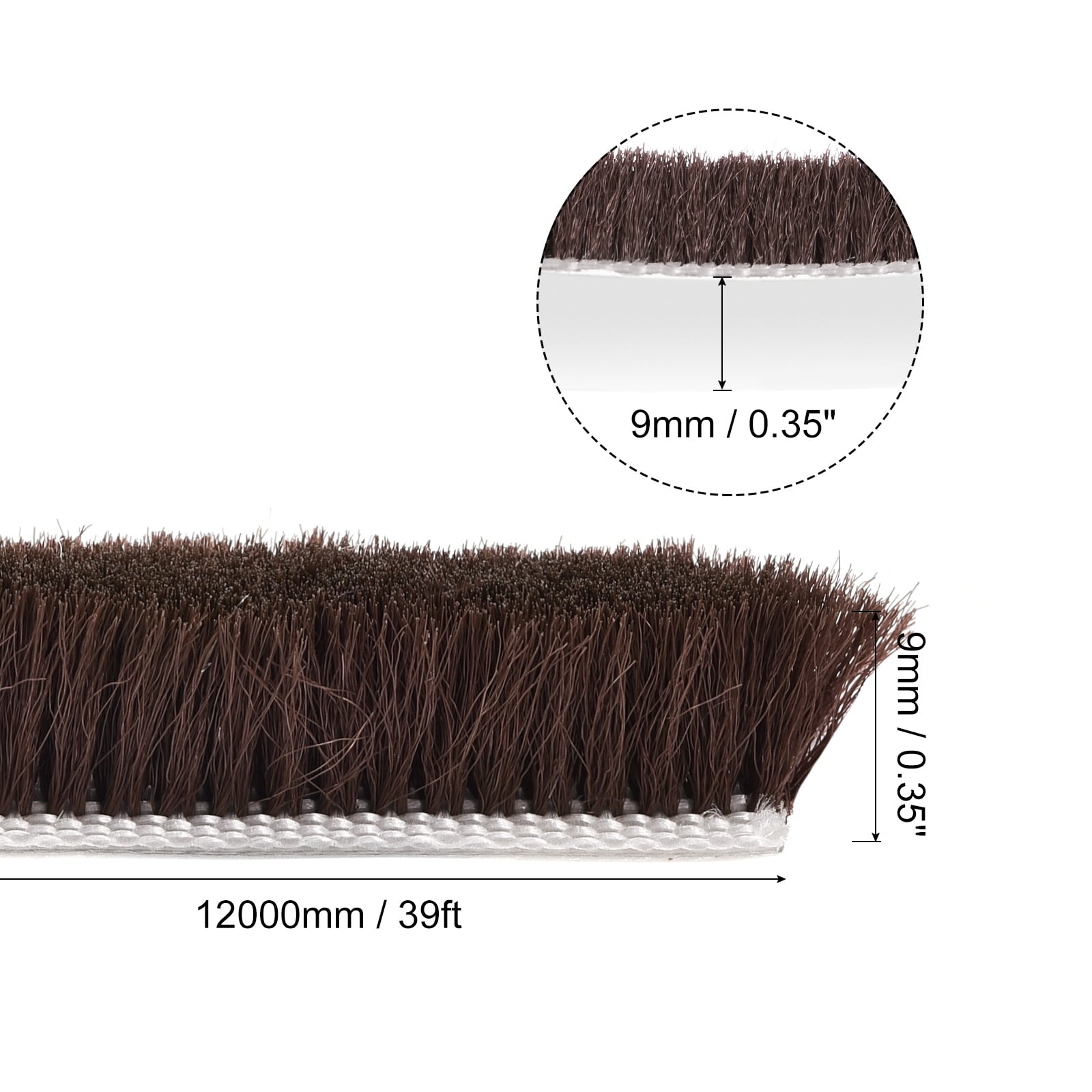 Weather Stripping Brush, Self-Adhesive Seal Weatherstrip Sweep