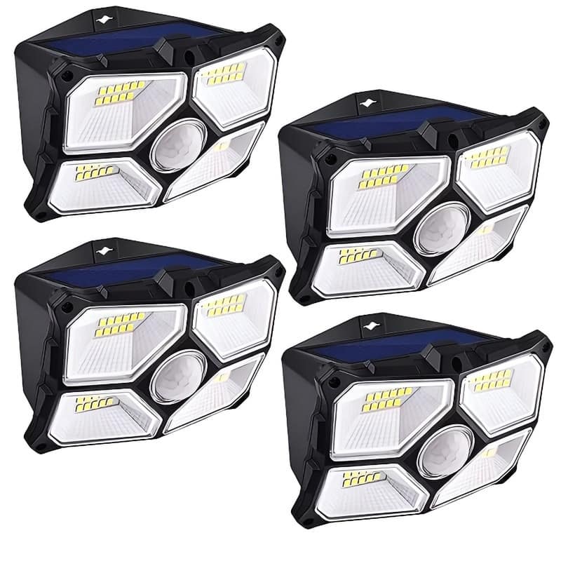 4 Pack Solar Outdoor Security Lights 40LED Motion Sensor Lights - N/A