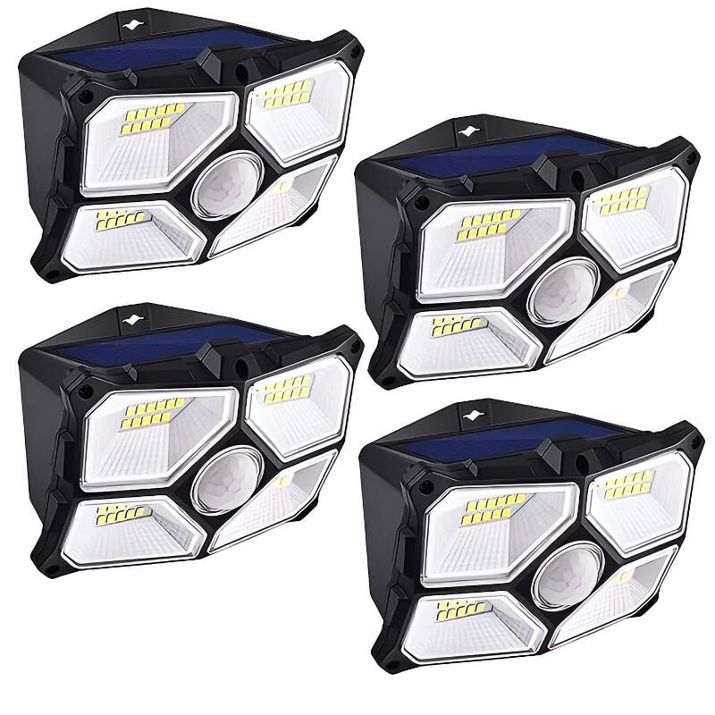 Solar Outdoor Security Lights 40LED Motion Sensor Lights for Front Door, Yard, Garage - N/A - 4 Lights