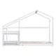 preview thumbnail 5 of 12, Twin Size Solid Wood Kids House Bed Frame with Shelf, Roof and Slats