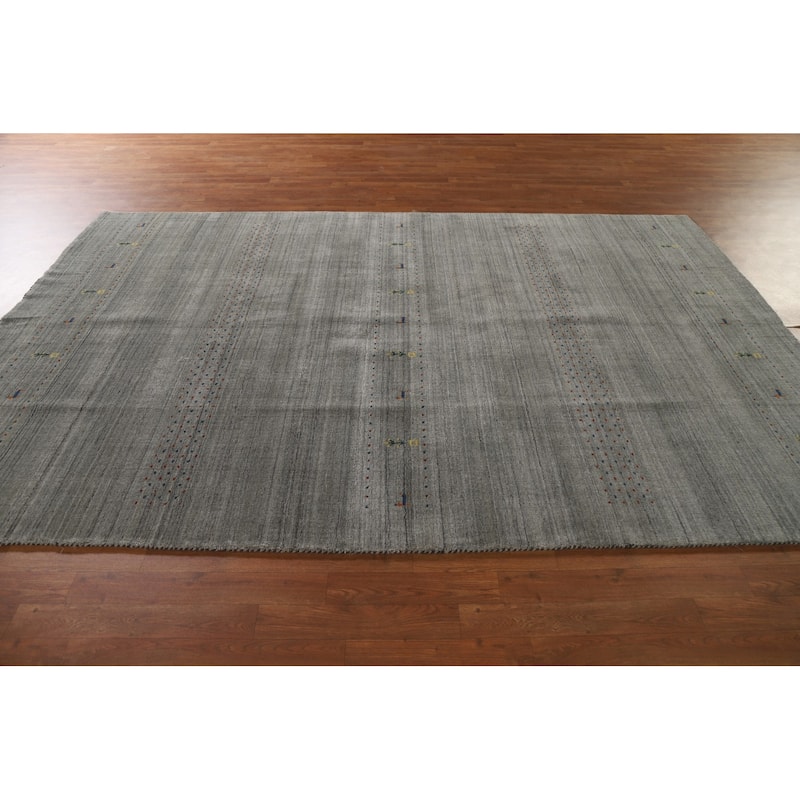 Tribal Gabbeh Oriental Area Rug Hand-Knotted Wool Carpet - 6'6"x 9'9"