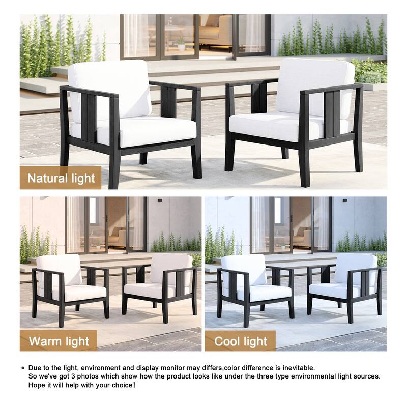 Outdoor Teak Solid Wood Patio Furniture Set Loveseat Armchair Table Collection