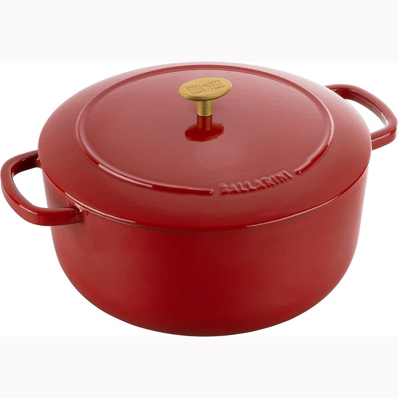 BALLARINI Bellamonte Cast Iron 7.5-qt Round Dutch Oven - 7.6-qt - Red
