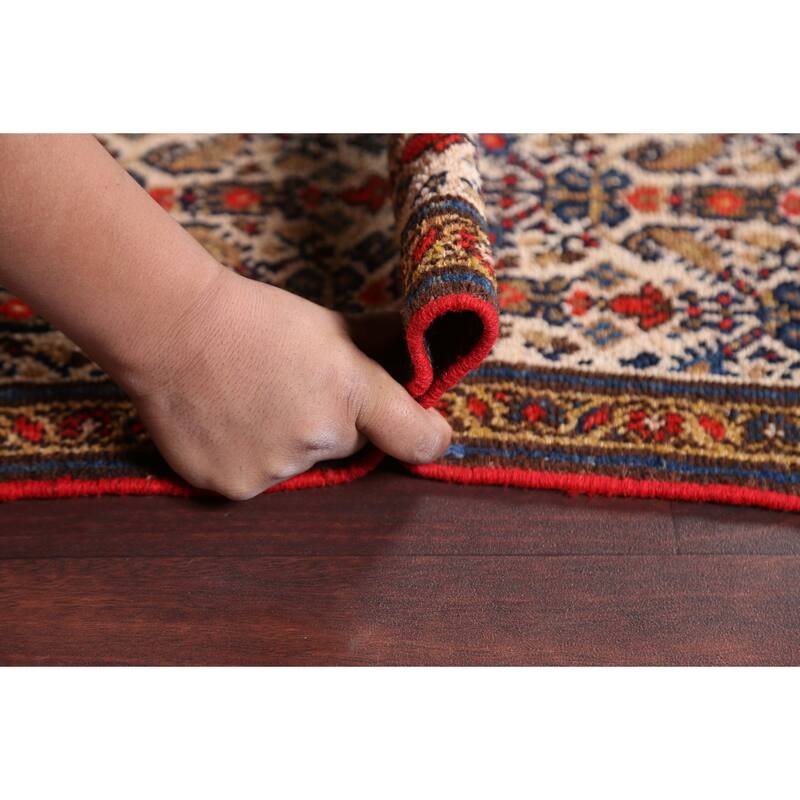 Pre-1900 Antique Malayer Persian Wool Runner Rug Hand-knotted Carpet - 6'10" x 16'9"