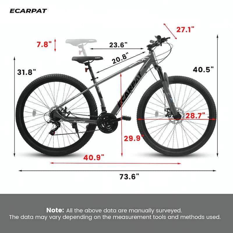 29 Inch Mountain Bike 21 Speed, Suspension Fork
