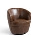 preview thumbnail 10 of 56, 2 Set Faux Leather Club Swivel Barrel Accent Chair