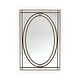 preview thumbnail 2 of 3, Rectangular Beveled Wall Mirror with Trim Accent Edges, Silver