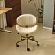 preview thumbnail 26 of 42, PU Curved Office Chair With Antique Bronze Base