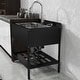 preview thumbnail 6 of 12, Freestanding Laundry Stainless Steel Large Utility Sink Single Bowl - 32*22*40