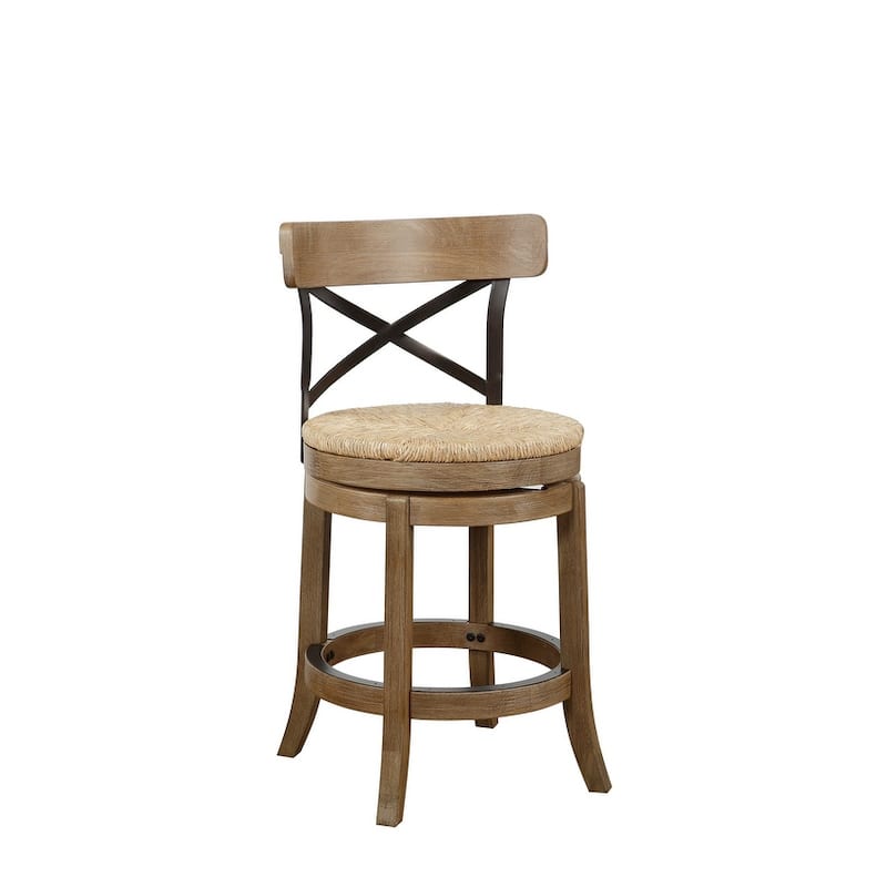 Myrtle Swivel Counter Stool - Wheat Wire-Brush
