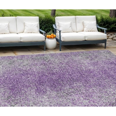 HomeRoots Oriental Transitional Rectangle Outdoor Rug