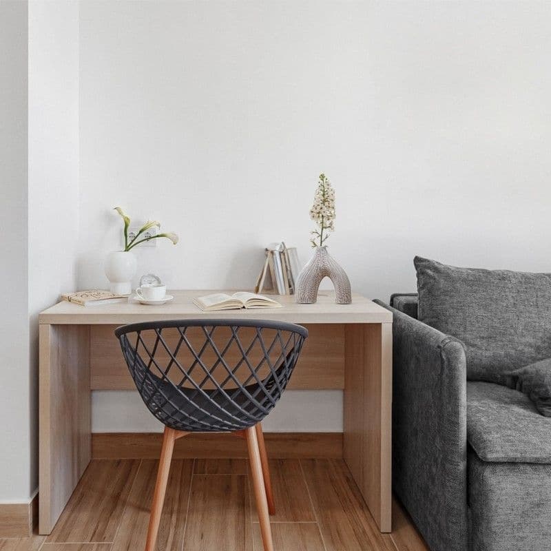 White U Shaped Textured Polyresin Vase for Modern Contemporary Decor