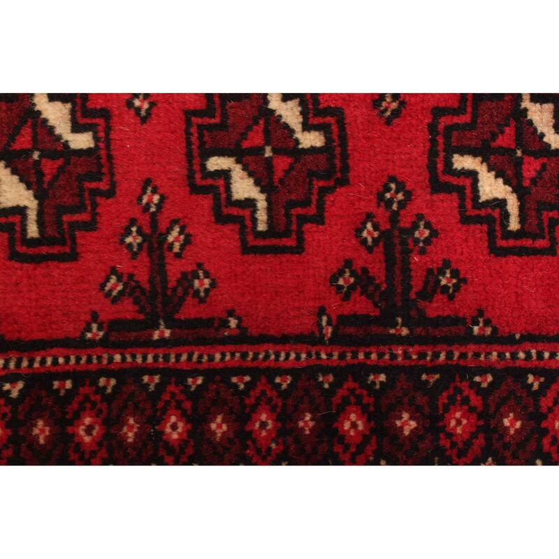 ECARPETGALLERY Hand-knotted Teimani Red Wool Rug - 2'10 x 4'6
